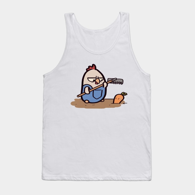 Angry Chicken Farmer Tank Top by ThumboArtBumbo